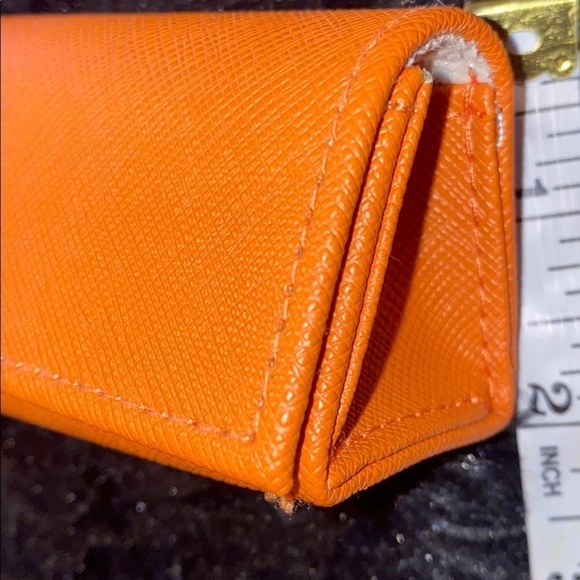 Tory Burch orange logo  glasses case - Picture 6 of 9